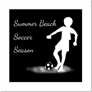 Summer beach soccer season minimalistic design Posters and Art